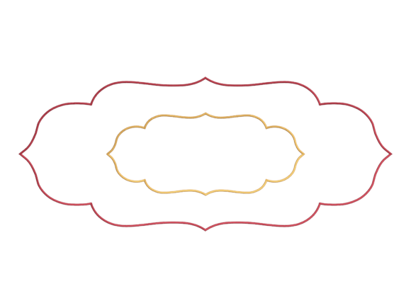 Classic Oval Runner Placemat Embroidery