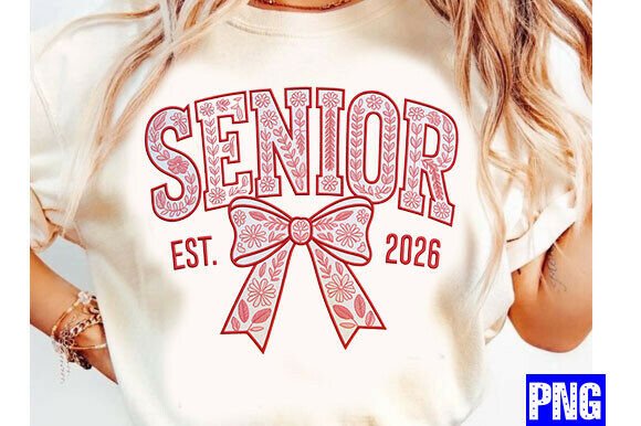 Senior 2026 Floral Embroidery PNG Review