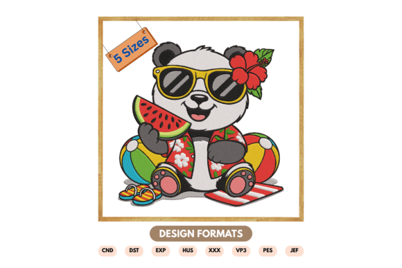 Summer Panda Embroidery Design Review: A Playful Touch for Personalized Gifts